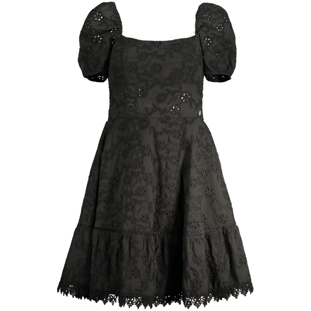 Guess Jeans Nero Cotton Women Dress SEYMAYKA Guess Jeans Nero Cotton Women Dress SEYMAYKA