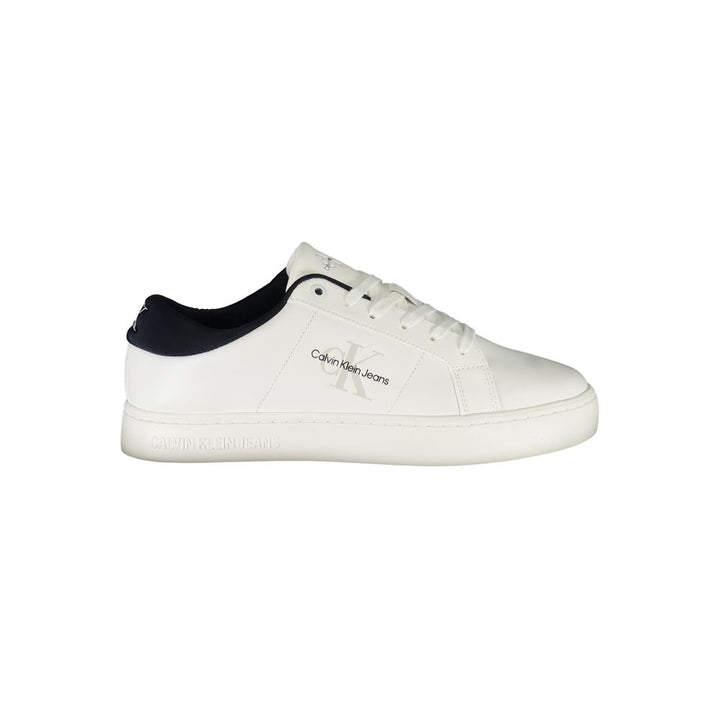 White Polyester Sneaker