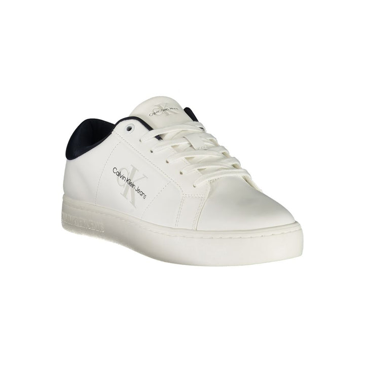 White Polyester Sneaker