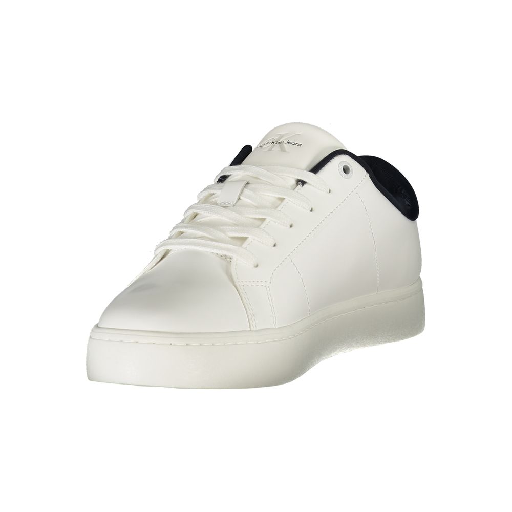 White Polyester Sneaker