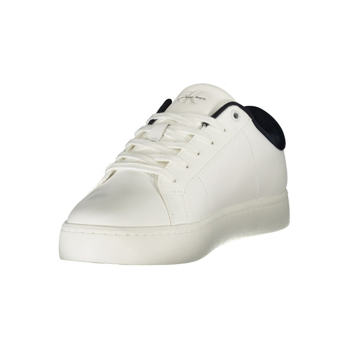 White Polyester Sneaker