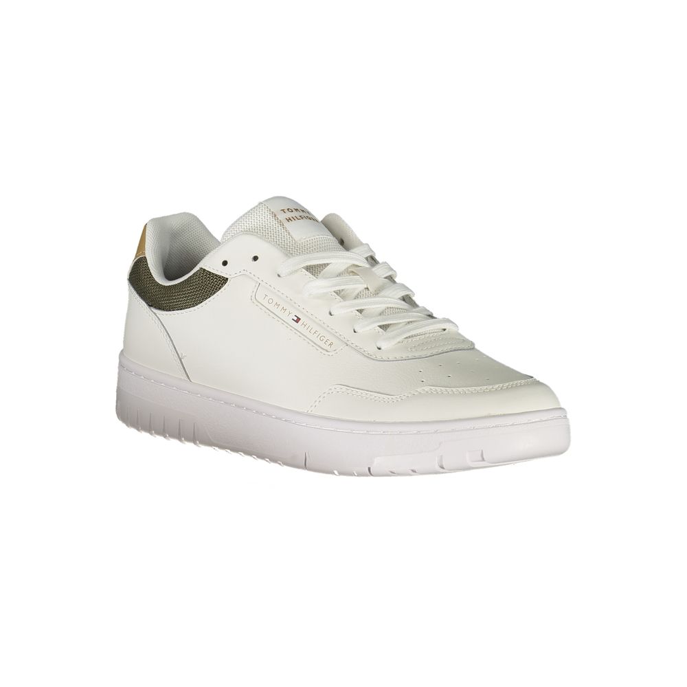 White Polyester Sneaker