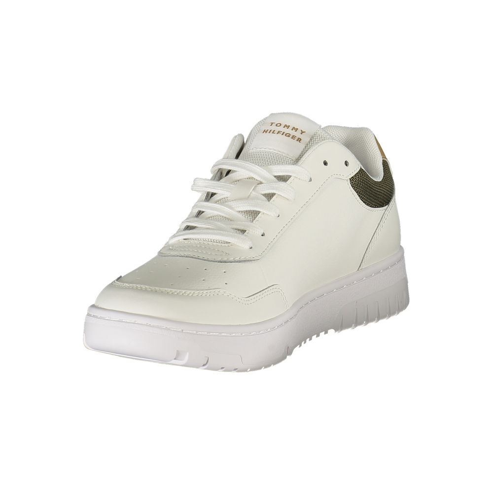 White Polyester Sneaker