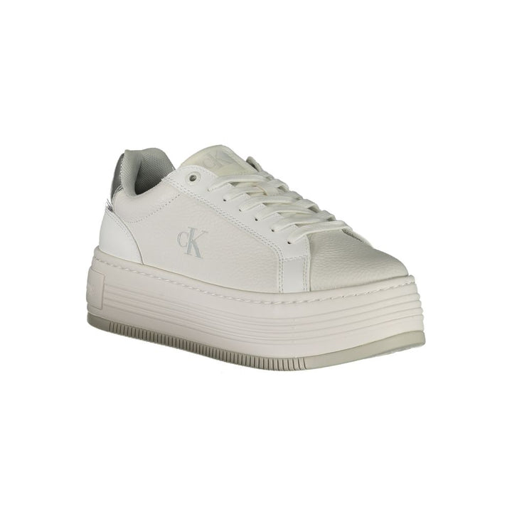 White Polyester Sneaker
