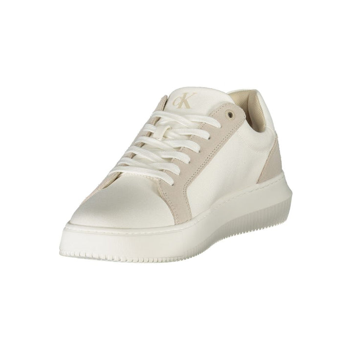White Polyester Sneaker