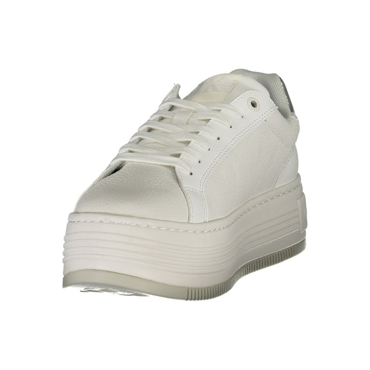 White Polyester Sneaker