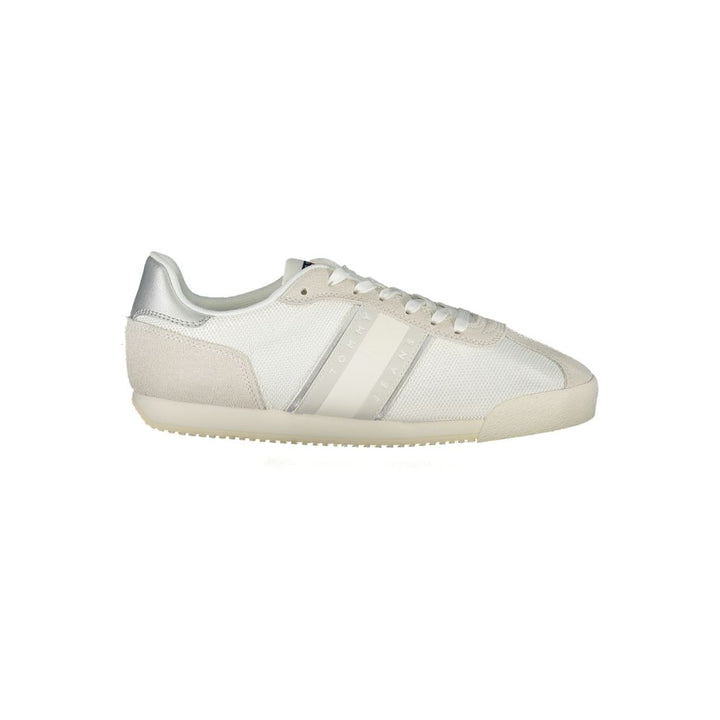 White Polyester Women Sneaker