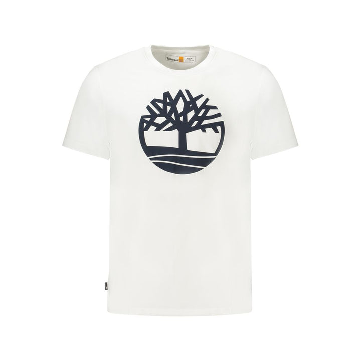 White Cotton Men T-Shirt