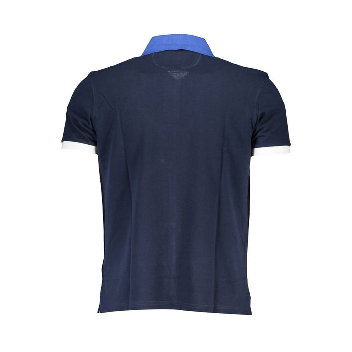 Blue Cotton Mens Polo Shirt