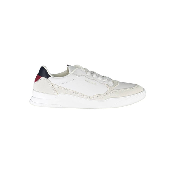 White Polyester Men Sneaker