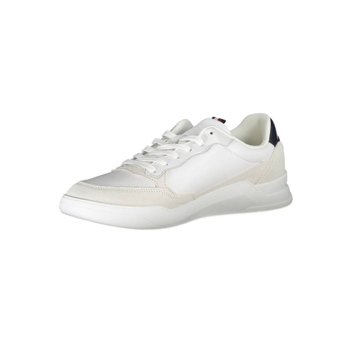 White Polyester Men Sneaker