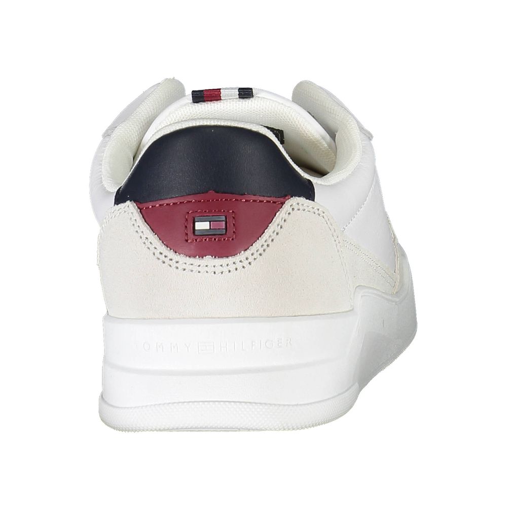 White Polyester Men Sneaker