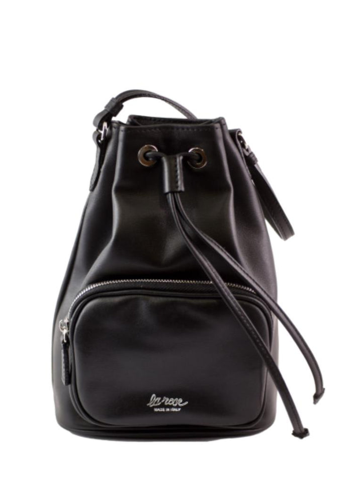 LA ROSE leather satchel bag black-7
