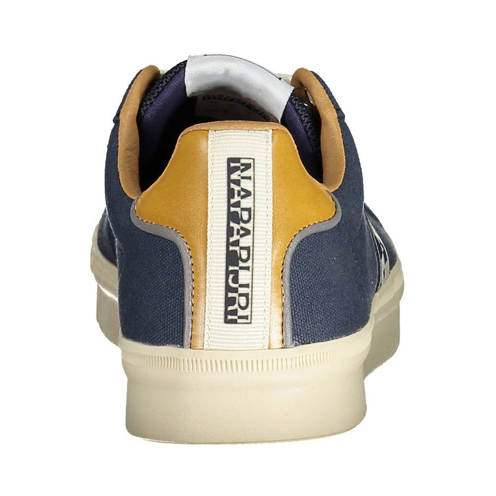 Blue Polyester Men Sneaker