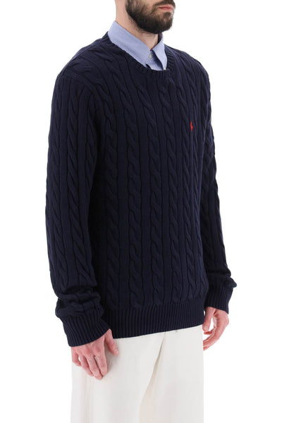 crew-neck sweater in cotton knit-1