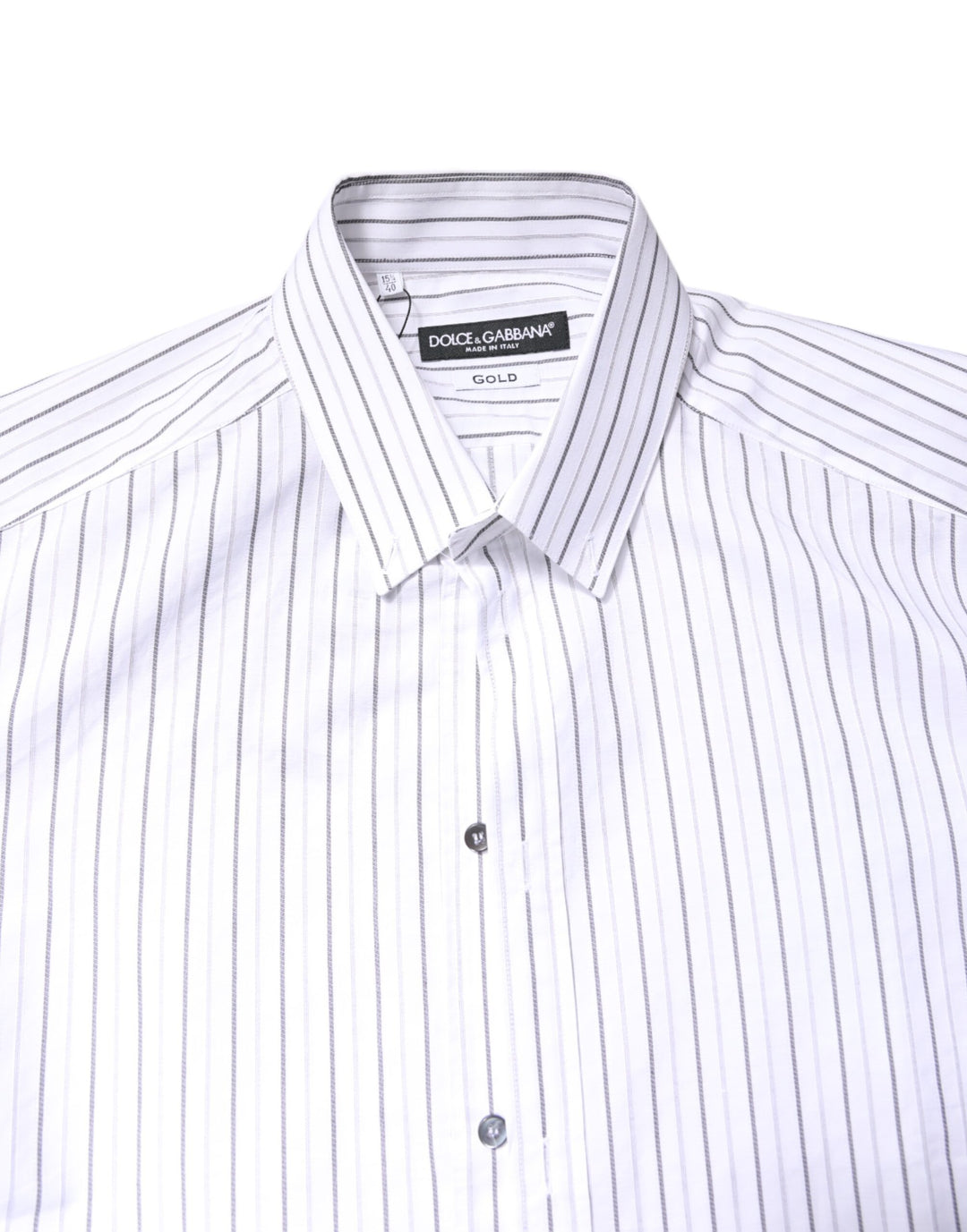White Stripes Cotton GOLD Formal Dress Shirt