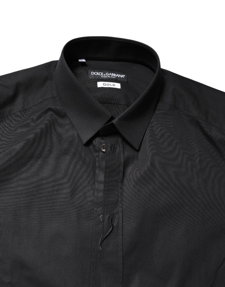 Black GOLD Cotton Long Sleeves Dress Shirt