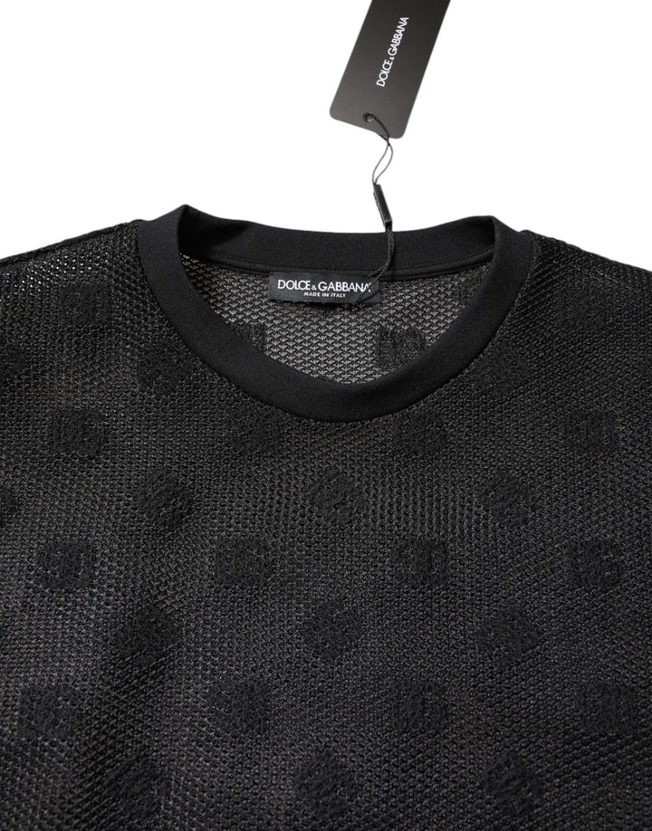 Black See Through Logo Short Sleeves T-shirt