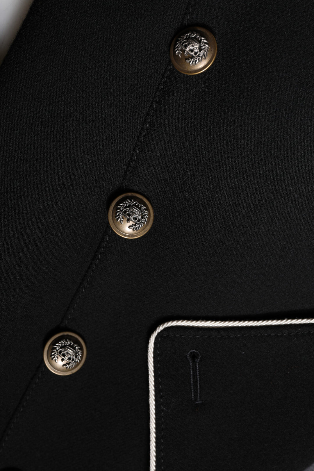 Dolce & Gabbana Black Wool Double Breasted Blazer Jacket