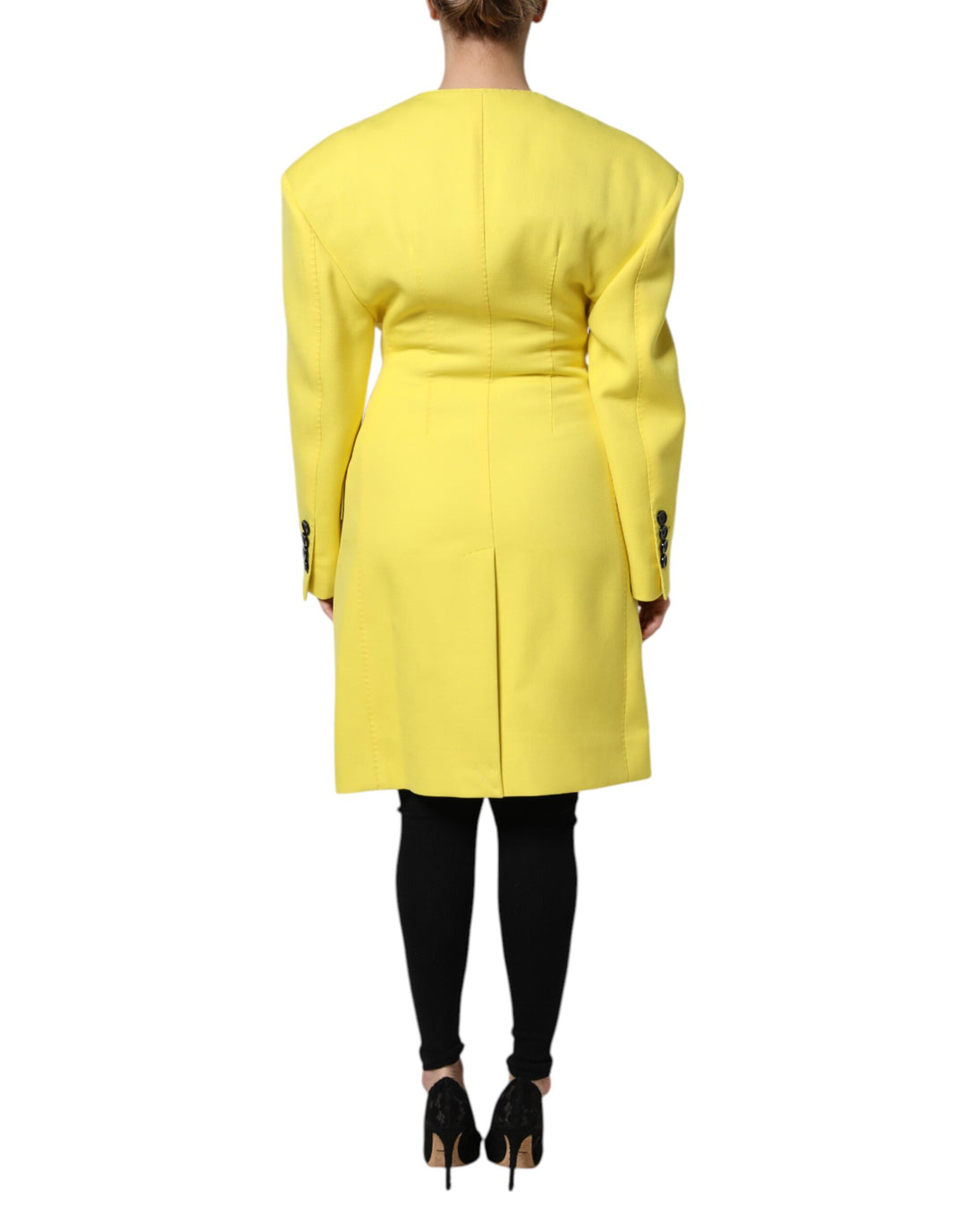 Yellow Double Breasted Trench Coat Jacket