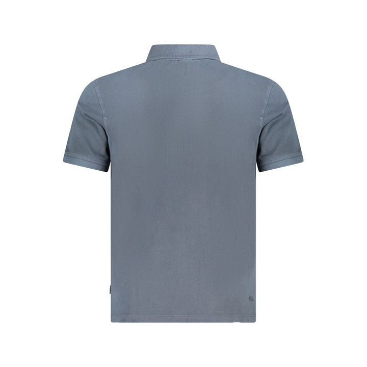 Blue Cotton Polo Shirt