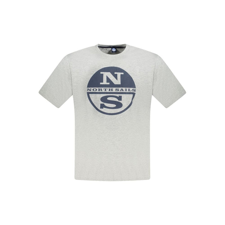 Gray Cotton Men T-Shirt