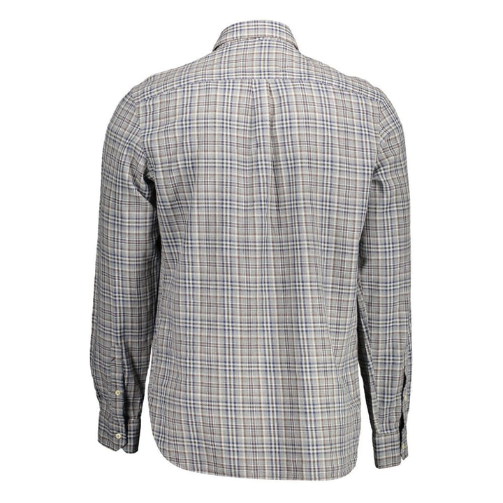Brown Cotton Men Shirt