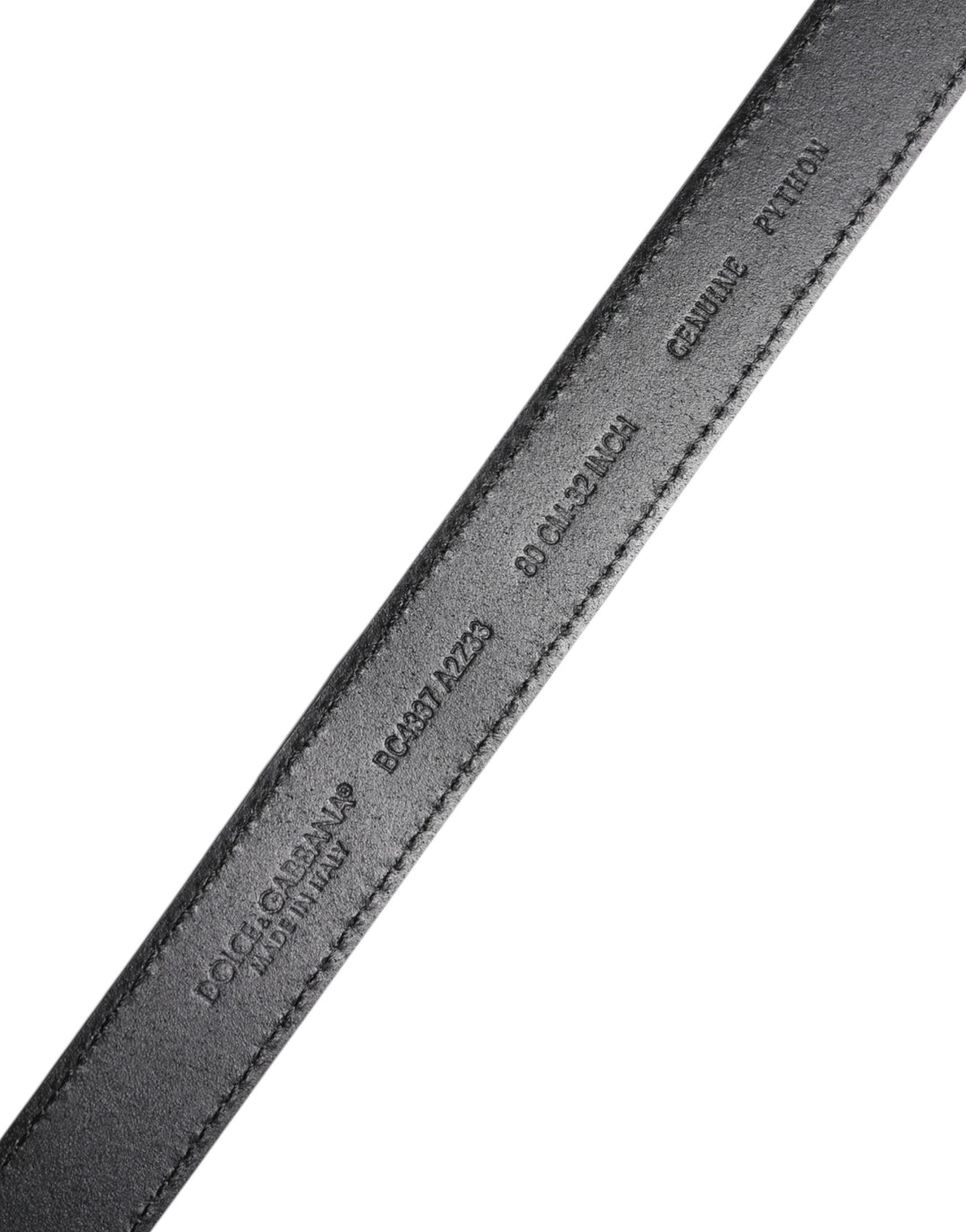 Red Exotic Leather Brass Metal Buckle Belt