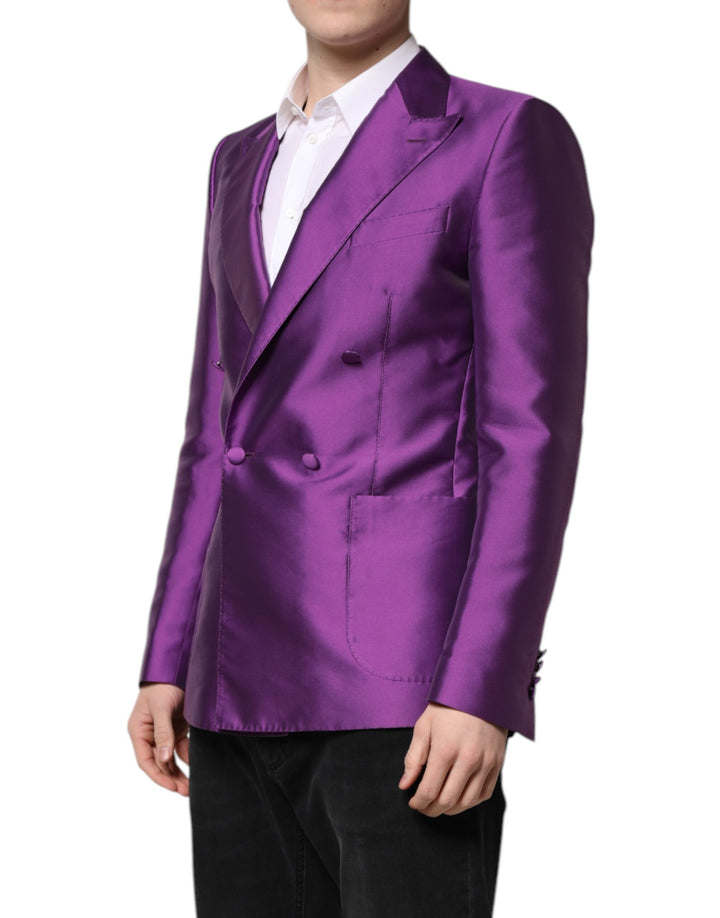 Purple Double Breasted Men Suit Coat Blazer