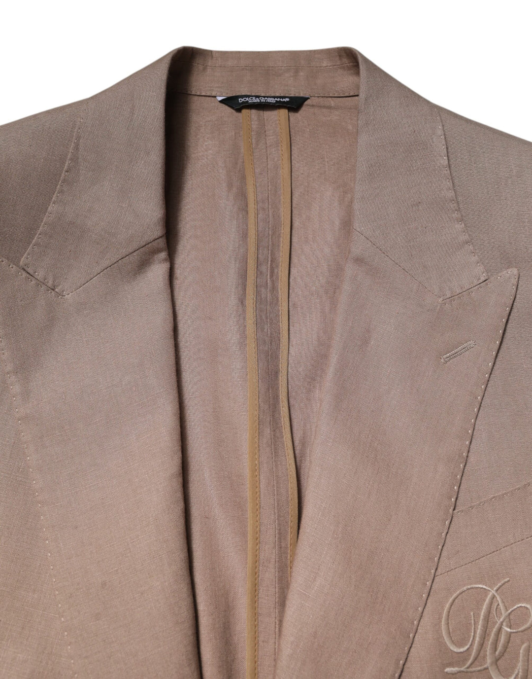 Beige TAORMINA Single Breasted Coat Blazer