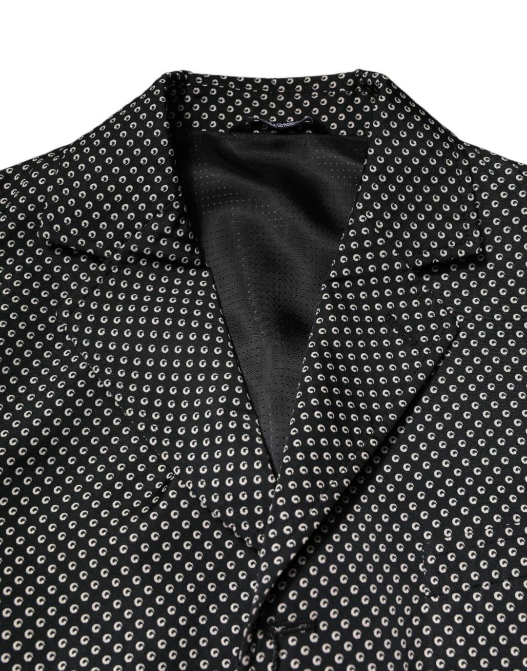 Black White Patterned Men Suit Coat Blazer