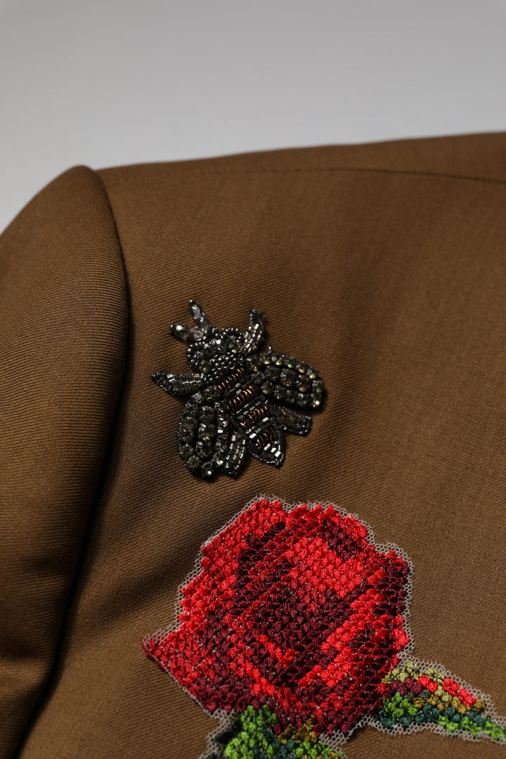 Brown MARTINI Single Breasted Coat Blazer