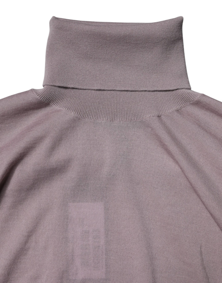 Brown Cashmere Knitted Men Pullover Sweater