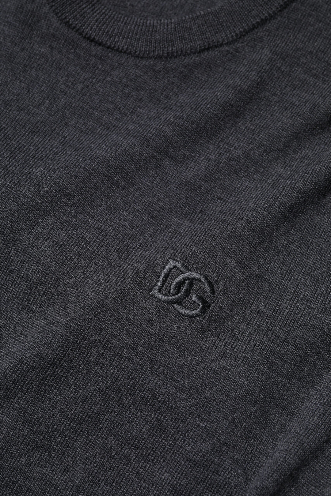 Gray Wool Logo Knitted Men Pullover Sweater