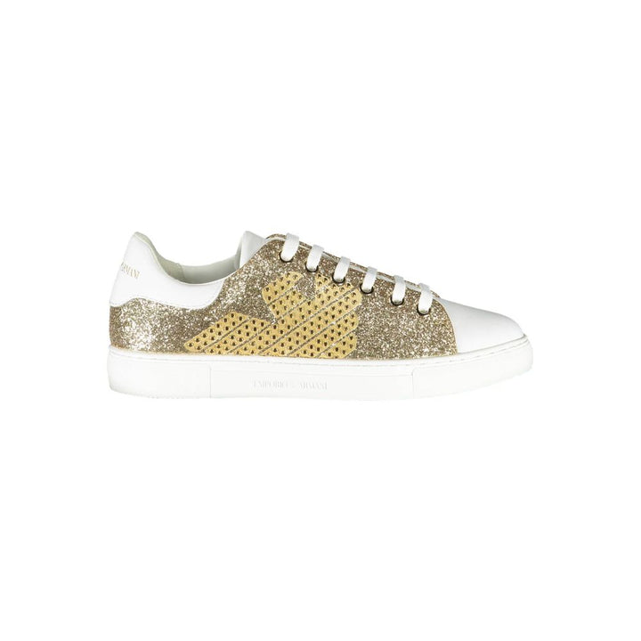 Gold Polyester Women Sneaker