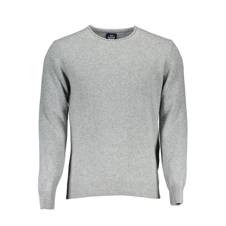 Gray Wool Men Sweater