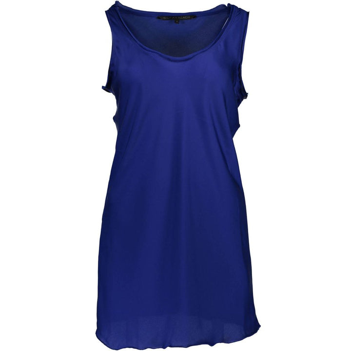 Blue Polyester Womens Tank Top