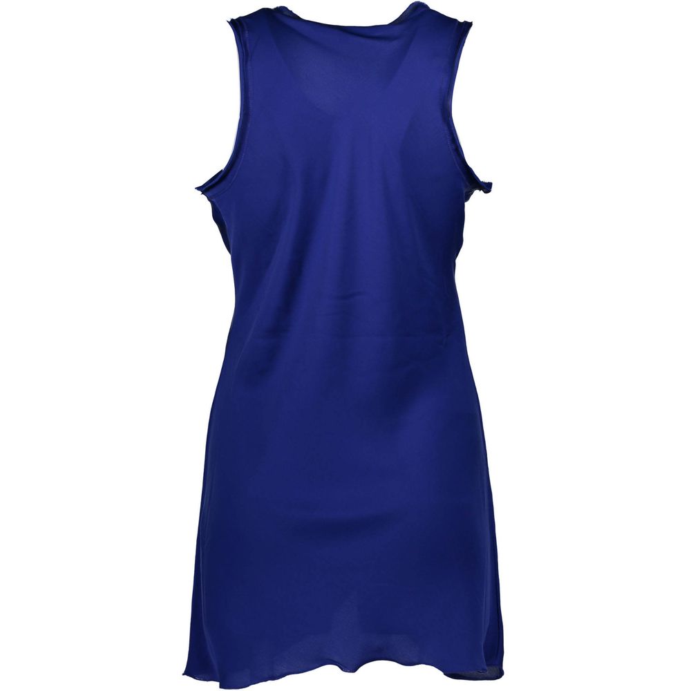 Blue Polyester Womens Tank Top