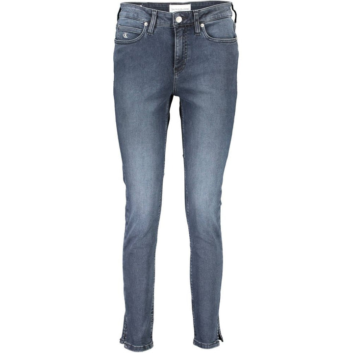 Blue Cotton Women Jeans