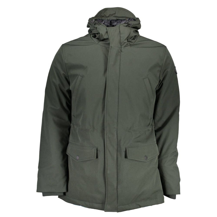 Green Polyester Men Jacket