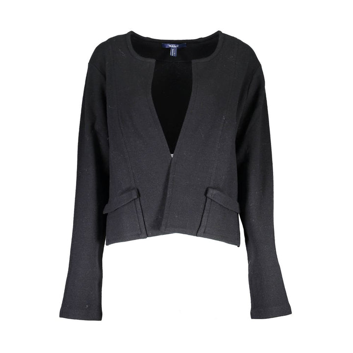 Black Wool Women Cardigan
