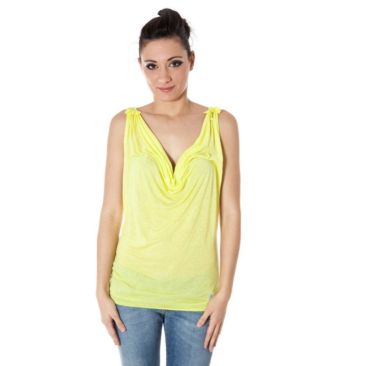 Yellow Viscose Tops & T-Shirt