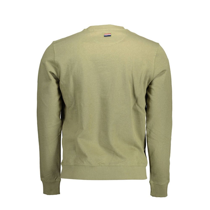 Green Cotton Men Sweater