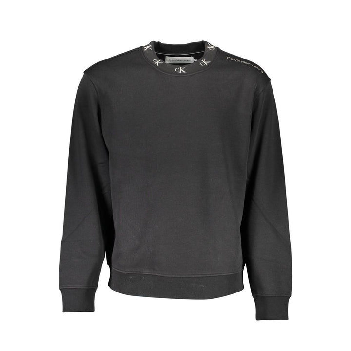 Black Cotton Men Sweater
