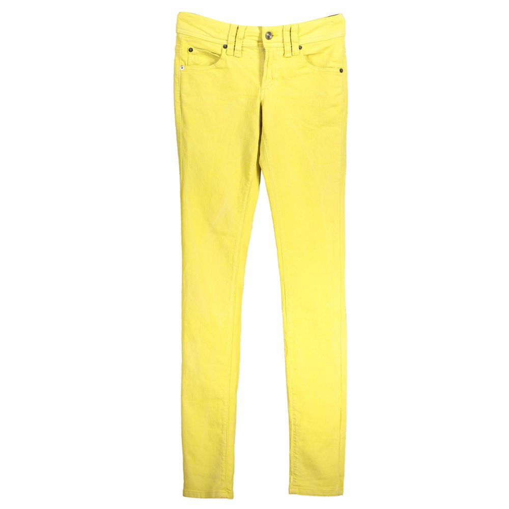 Yellow Cotton Jeans & Pant