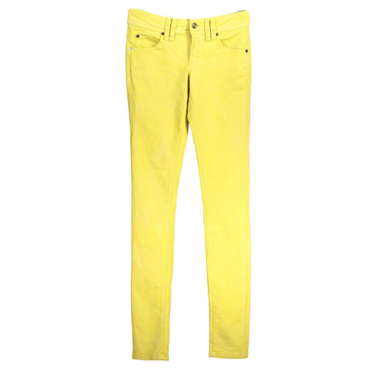 Yellow Cotton Jeans & Pant