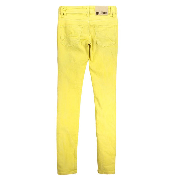 Yellow Cotton Jeans & Pant