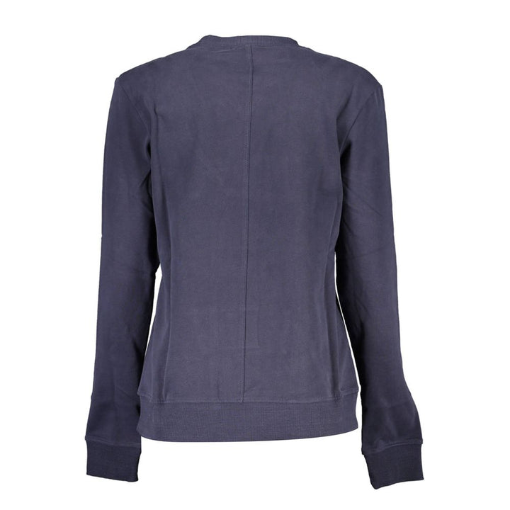 Blue Cotton Women Sweater