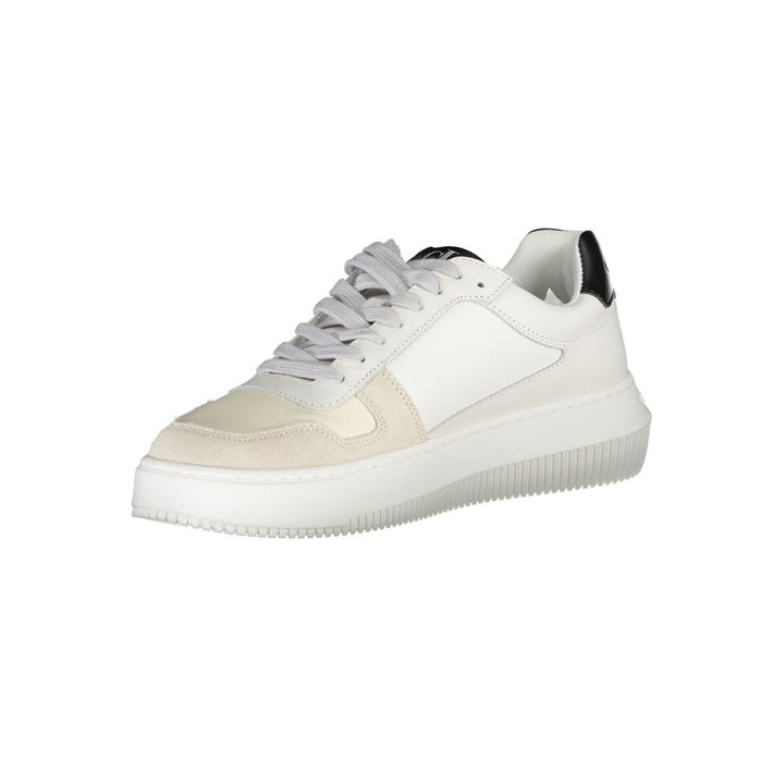 White Polyester Sneaker