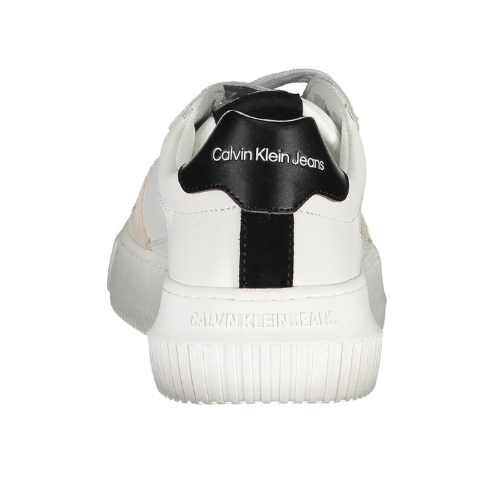 White Polyester Sneaker